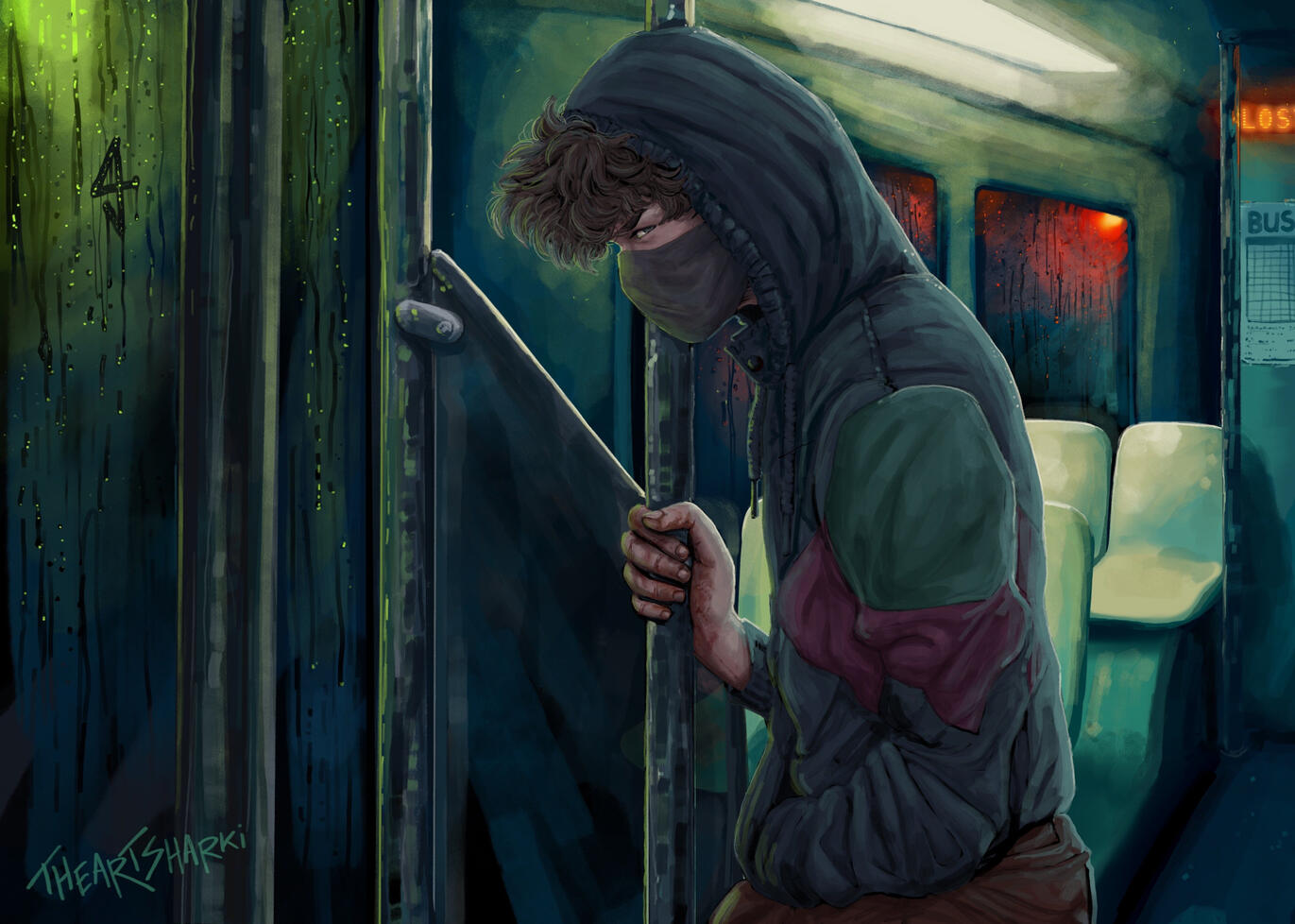 Bus to Lostfield - Fanart of the early concept of Generation Loss.